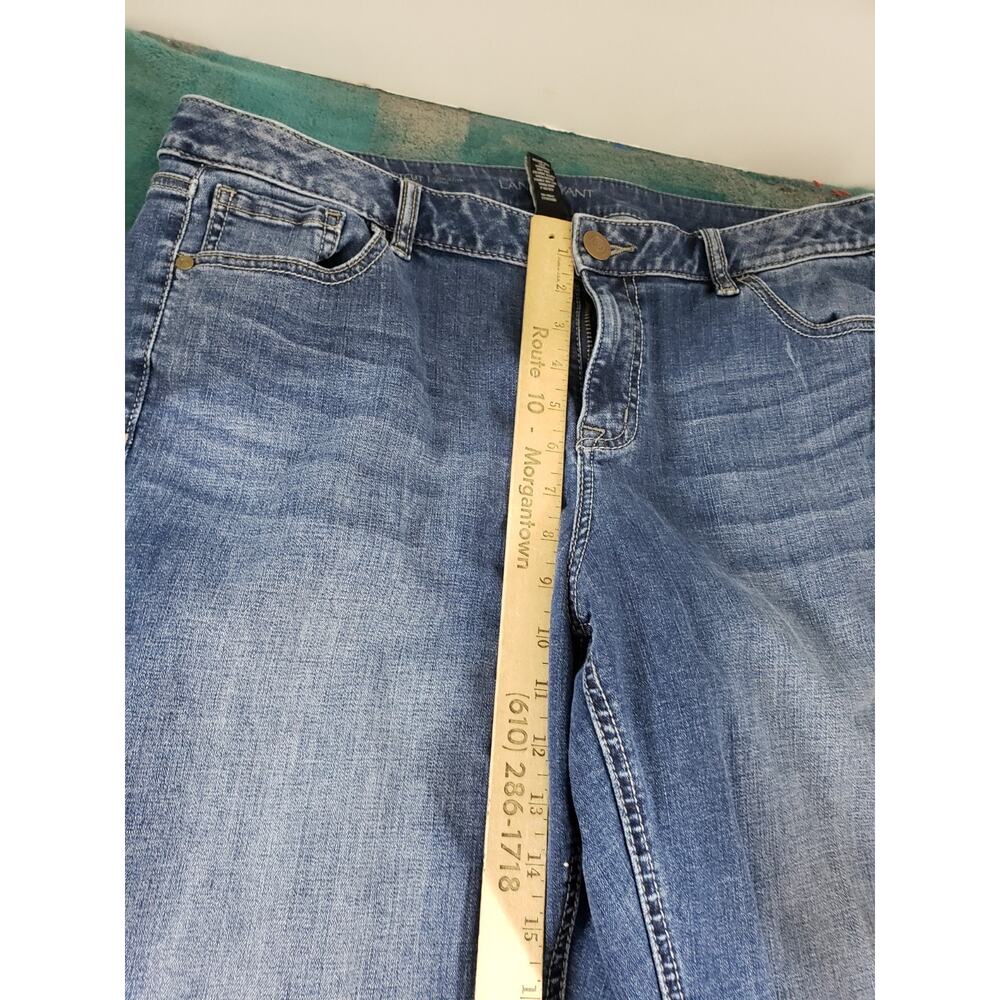 Lane Bryant Jeans Size 16 Womens Blue Denim Stretch Pants Mid Rise Bootcut Flare - Picture 6 of 11